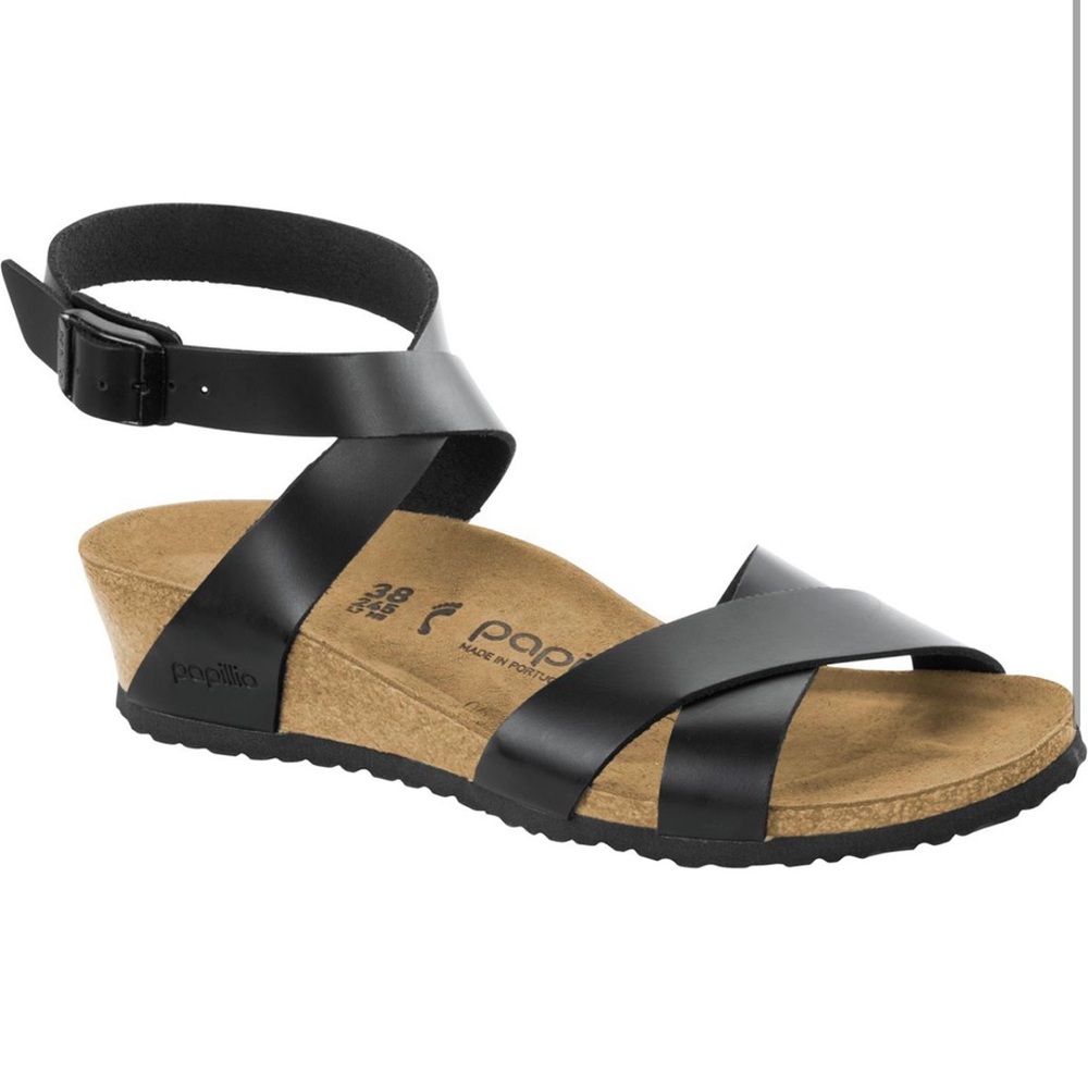 Birkenstock Papillio Black Strappy Sandals